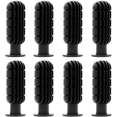 Bordfodboldhåndtag med skridsikker design Håndtag Bordplade Tilbehør 8 stk Sort