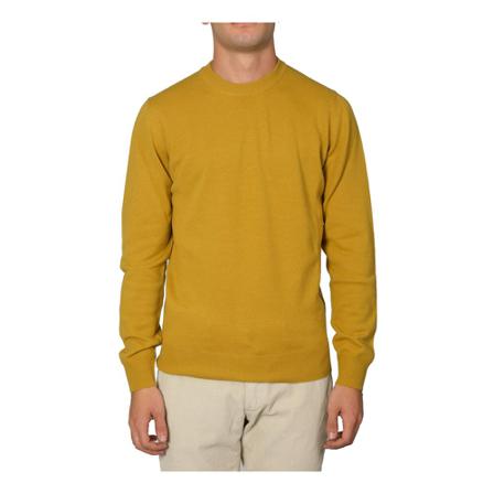 Alpha Studio, Round-neck Knitwear Geel, Heren, Maat:2XL