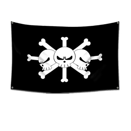 60 X 90 Cm One Piece Flag Pirate Flag Blackbeard