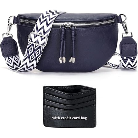 Blå midjeväska för kvinnor, axelväska för kvinnor, liten handväska för kvinnor, axelväskor, mobiltelefonfodral med fack