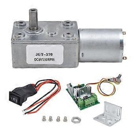 6V Växelmotor DC Turbo Mask Mini Hastighetsreducerande Elmotorer med Regulator JGY3706V150RPM