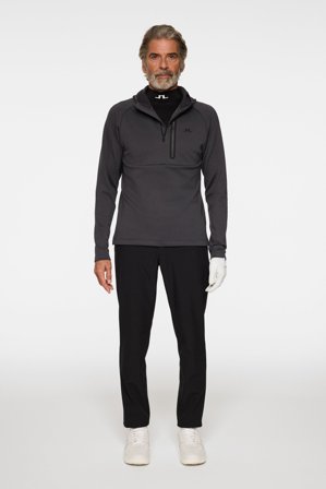 J.Lindeberg - Adam Quarter Zip Hood - Golf - Black - Men - M