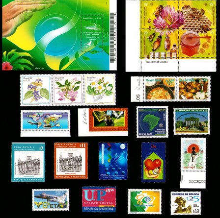 Argentina, Bolivia, Brasilien - Frimærkepakke - Postfrisk