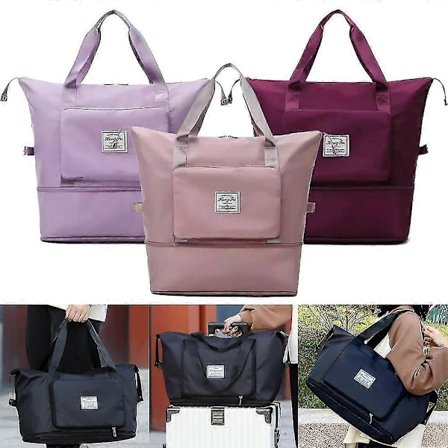 Nye Sammenfoldelige Rejsetasker Vandtæt Tote Bagage til Kvinder Stor Kapacitet Multifunktionel Duffel Håndtaske