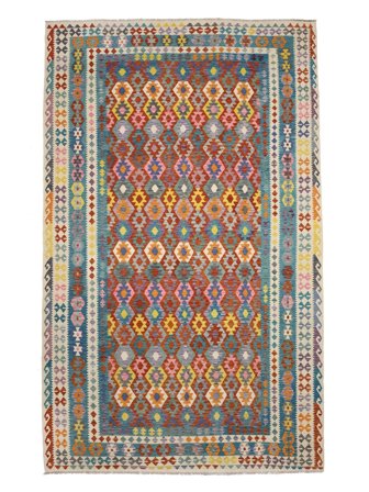 Oriental Kilim Afghan Old Style Rug 313X494 Brown/Black Large Wool, Afghanistan