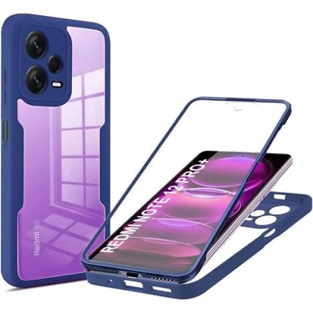 Inbyggt fodral för Redmi Note 12 Pro+ 5G - Note 12 Pro Plus 5G - Stötsäker styv marinblå kant