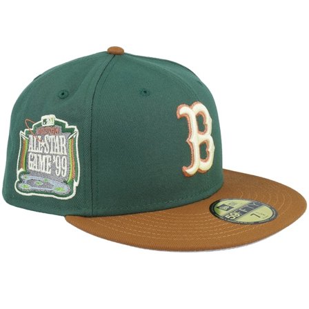 New Era - MLB Green fitted Czapka Z Daszkiem - Boston Red Sox Autumn Ridge 59FIFTY All Star Game 99 Pine/Peanut Fitted @ Hatstore