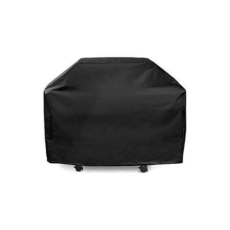 Gasgrilldækken, Vandtæt 210D Plancha-dækken, Beskyttende overtræk til XL-grill, Justerbar rem, Passer til de fleste grill (145 x 61 x 117 cm)