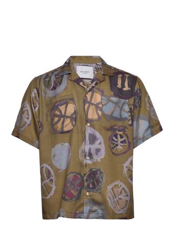 Kabangu Aop Tencel Ss Shirt Kortermet Skjorte Multi/mønstret Les Deux