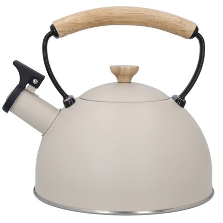 La cafetière Fløjtekedel med træhåndtag, creme | KitchenOne