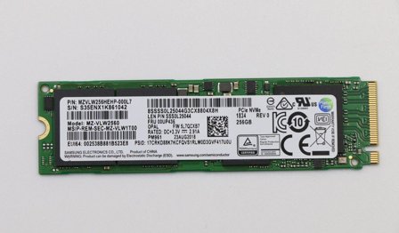 Lenovo SSD - 256 GB - PCIe 3.0 x4 (NVMe) - FRU, CRU - Tier 2