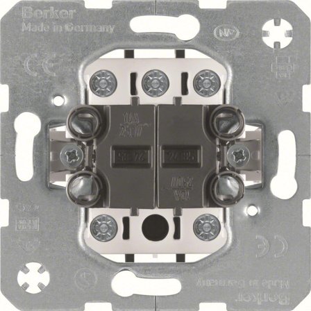 Hager 503404 Vipptryckknappsinsats 4x1-pol, Strömbrytare & vägguttag