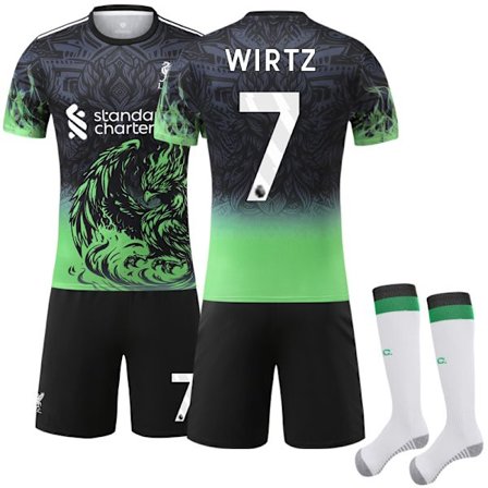 2025-2026 Liverpool Hjemme Special Edition Børnefodboldtrøje Sæt Nr. 7 Wirtz