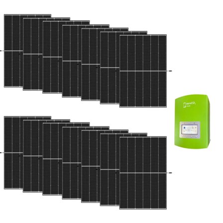 Kit fotovoltaico 6 kW con 14 pannelli fotovoltaici Trina Solar 450 W + Inverter Energy 6 kW