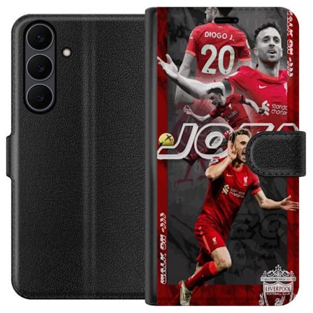 Kompatibelt Plånboksfodral till Samsung Samsung Galaxy S25 FE Liverpool Diogo Jota nr 20 fotboll affisch Portugalsk anfallare Röda spelare Premier L