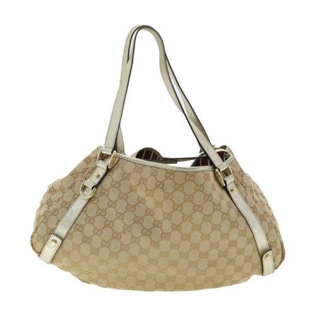 Gucci Vintage, Pre-owned Shoulder Bags Beige, Dames, Maat:ONE Size,Canvas
