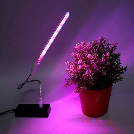 1 stk. USB LED Plantelampe Full Spectrum Vekstlampe Plantelys for Stueplanter Grønnsaker Blomster