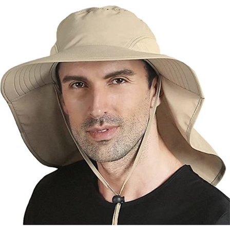 Unisex utendørs hatter solbeskyttelse bred brem fiskehatt Nec