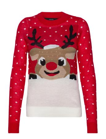 Vmiceland Ls Blouse Xmas Villapaita Monivärinen/Kuvioitu Vero Moda