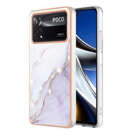 Marble Xiaomi Poco X4 Pro 5G Etui - Hvid Marmor