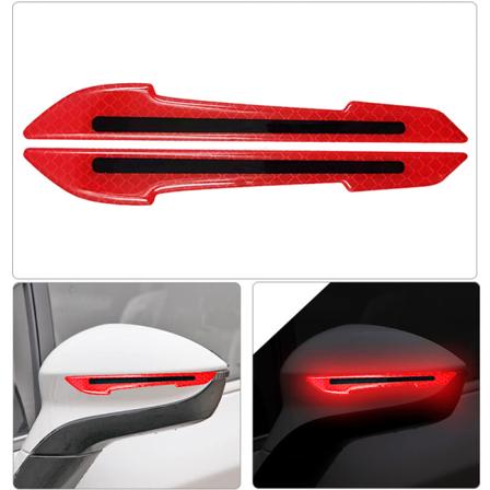 (Punainen 2 kpl) taustapeilin heijastavat tarrat heijastaville