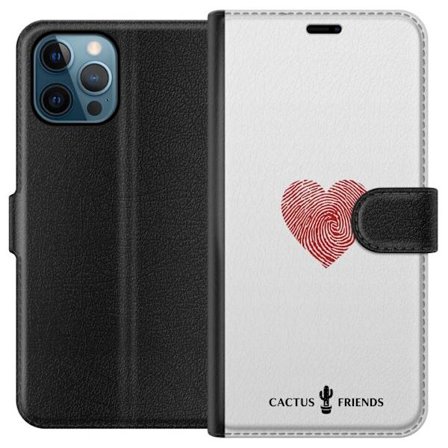 Yhteensopiva Lompakkokotelo Apple Apple iPhone 12 Pro Cactus and Friends - Fingerprint Love