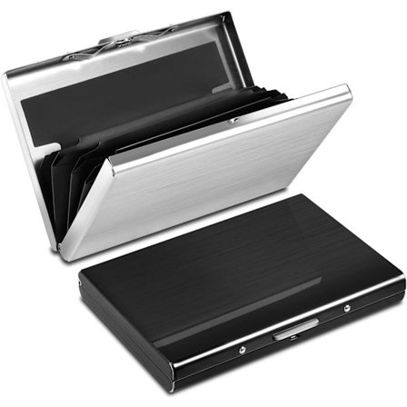 Aluminium Kreditkortshållare, RFID-blockerande Slim Metal Business Ca