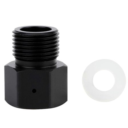 Soda Cylinder Adapter Converter Svart för W21.8 Akvarium Brygg Ölfat CO2 Tank Regulator