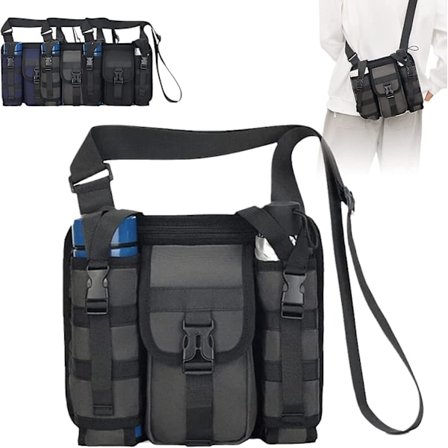 Resväska för medelålders och äldre utomhus, Tactical Messenger Bag, Casual Sports Outdoor Herraxelväska