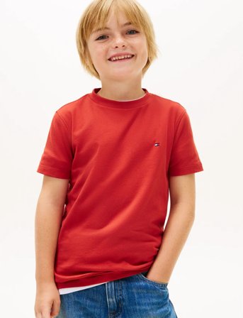Tommy Hilfiger Essential Cotton Reg Fit Tee Ss - Red - 176