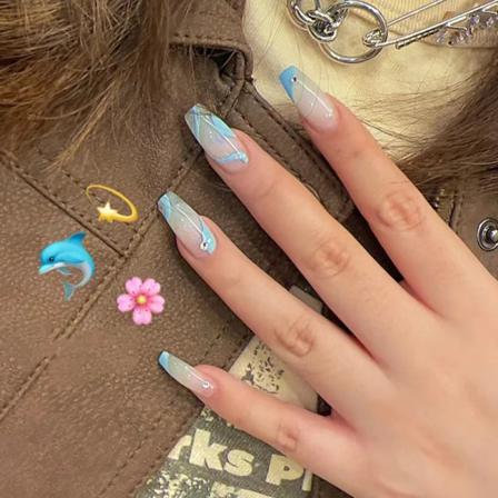 Manikyr Blue Wave Rhinestones Nail Patch 24st