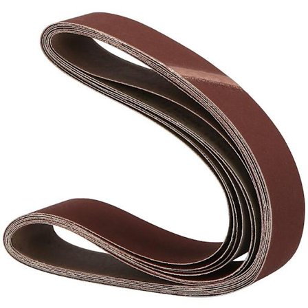 7 stk. slibebånd i aluminiumoxid 50x686mm, korn 120/240/320/400/600/800/1000