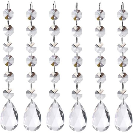 30 kpl Kirkasta Akryyli Kristalli Koristehelmiä Garland - Riippuvat Kristallit Sisustukseen