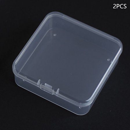 Plast Transparent Oppbevaringsboks Firkantet Småting Koffertpakning