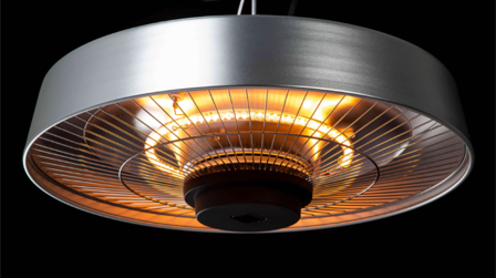 TUNDRA Terrassevarmer Infrarød Takhengt Sølv 2000W