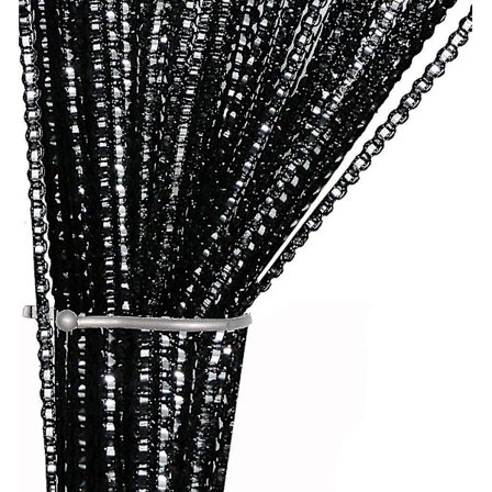 Naruovia, oviverho, naruverho ovelle, jakaja tai ikkunan verhopaneli 39"x78.5" (musta)