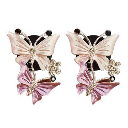 2st Butterfly Car Air Vent Clip Car Doft Bil Diffuser Air Freshener Strass Bil Bling Tillbehör