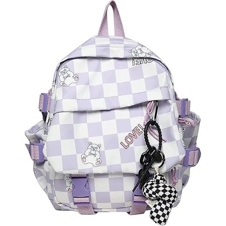 Reppu Tytöt Anime Reppu Verkkoreppu Vedenpitävä Nylon Söpöllä Korulla Ja Pinnillä Mini Reput (violetti)