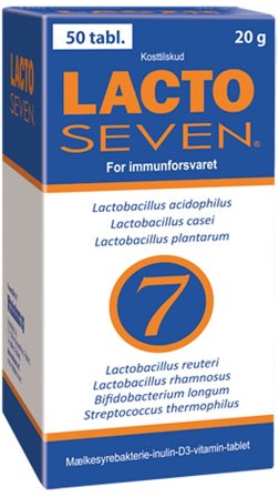 Vitabalans Oy LactoSeven 50 tabl., Helse & Madvarer, Ingredienser, Mælkesyrebakterier