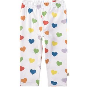 A Happy Brand White Pride Hearts Leggings 98/104 cm - Bottoms - 98/104 cm - White - Junge