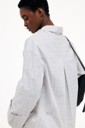 NA-KD Baumwollshirt mit Manschetten-Detail - Hemden - Karo - EU 34