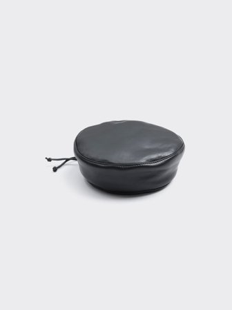 Structured Leather Beret