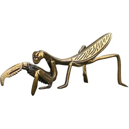 Kobber Mantis Små Ornamenter Te Ceremoni Kobber Te Kæledyr Massiv Kobber Insekter Mikro-udskæring Kobber Kobber Kunst Små Ornamenter