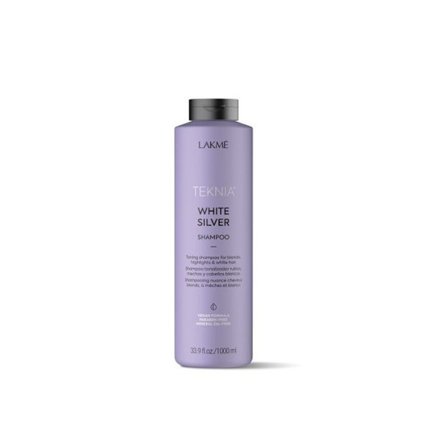 Teknia shampoo White Silver Lakmé 1000 ml Shampoo nuance til blond, stribede og hvide hår