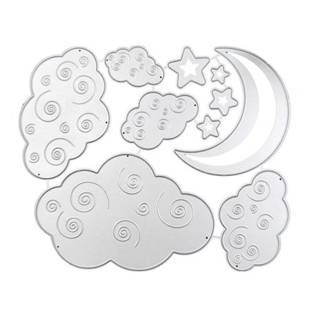 Måneskyer Metall Skjære Dies Klipp Sjablonger for Preging Kortlaging
