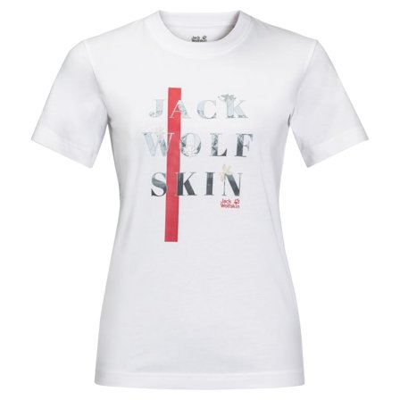 Jack Wolfskin Women's Mountain Tee Women short-sleeved sweaters White M