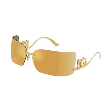 Dolce & Gabbana -Aurinkolasit - Gold Rectangular - Dolce & Gabbana DG2319 02/5A 7913