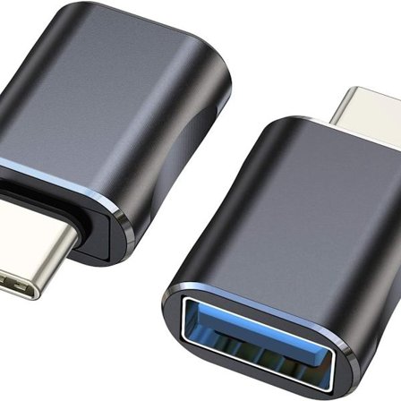 Typ C till USB-adapter, USB C till USB 3.0-adapter, aluminium svart