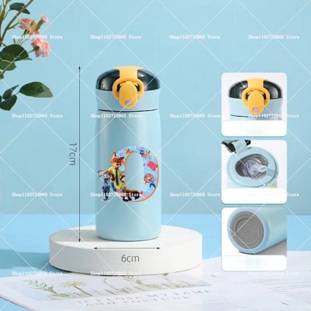 460ML Zootopia 2 Vandflaske Judy Nick Termisk Vandkedel Bærbar Stor Kapacitet Bærbar Termokande Kop Fødselsdagsgaver