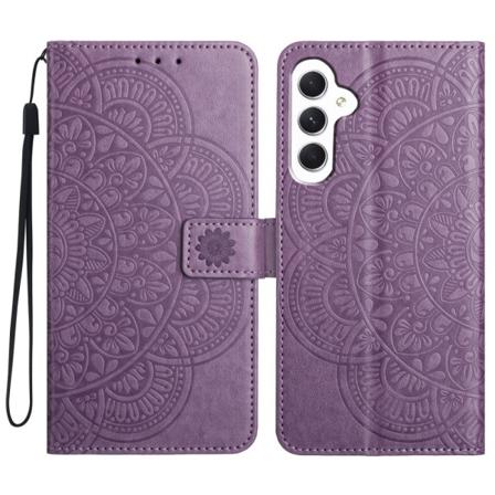SKALO Samsung A15 5G Mandala Plånboksfodral - Lila Lila